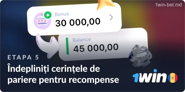 Îndepliniți toate cerințele de pariere pentru a primi recompensele dvs. de la 1win