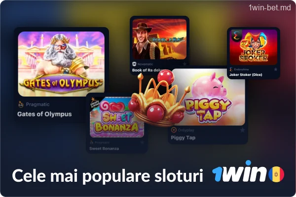 Sloturi populare 1win casino în Moldova